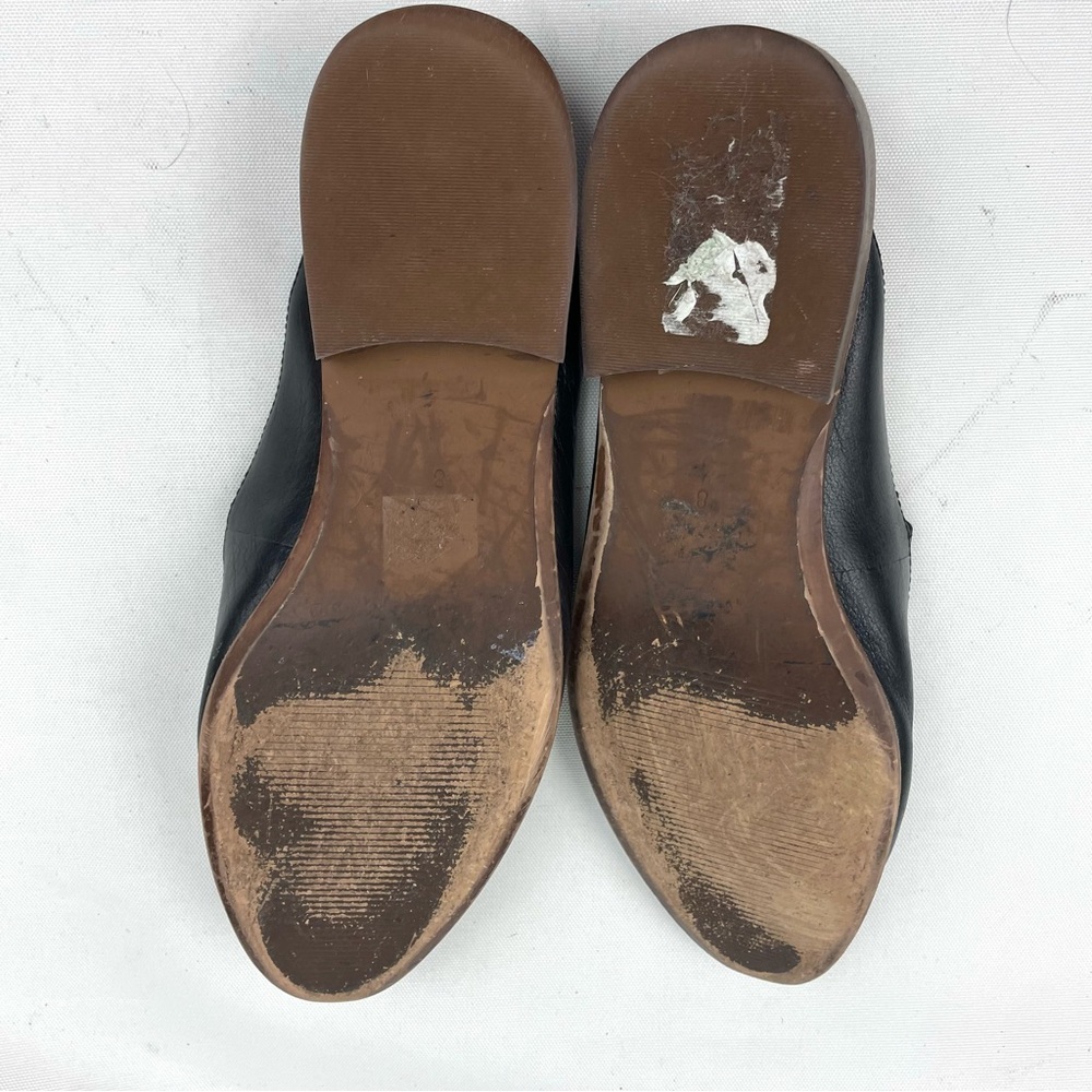 Madewell Women’s Frances Loafer Mules – Black Leather Slip-On Flats – Size 8 - Picture 7 of 8